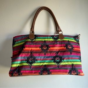 Women’s Aztec Serape Western Weekender Bag